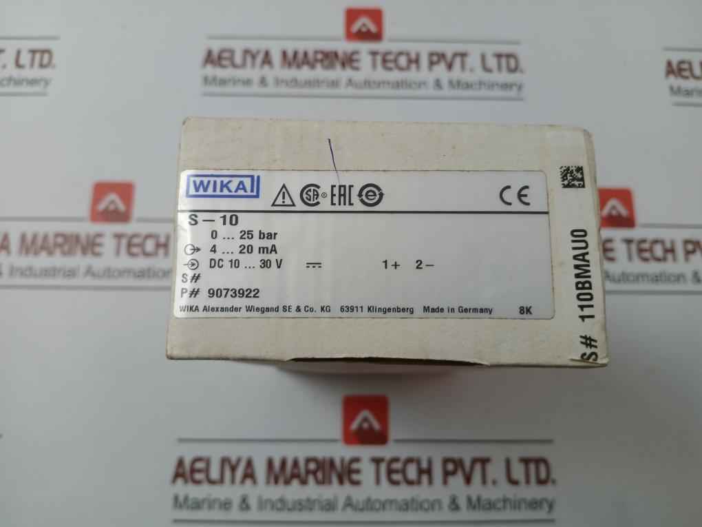 Wika 0..25 Bar 4..20 Ma Pressure Transmitter S-10 9073922