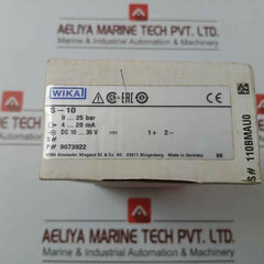 Wika 0..25 Bar 4..20 Ma Pressure Transmitter S-10 9073922