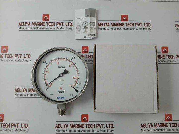 Wika 1.6 Kg/Cm² & Psi Pressure Gauge 232.50.160, 0-23Psi