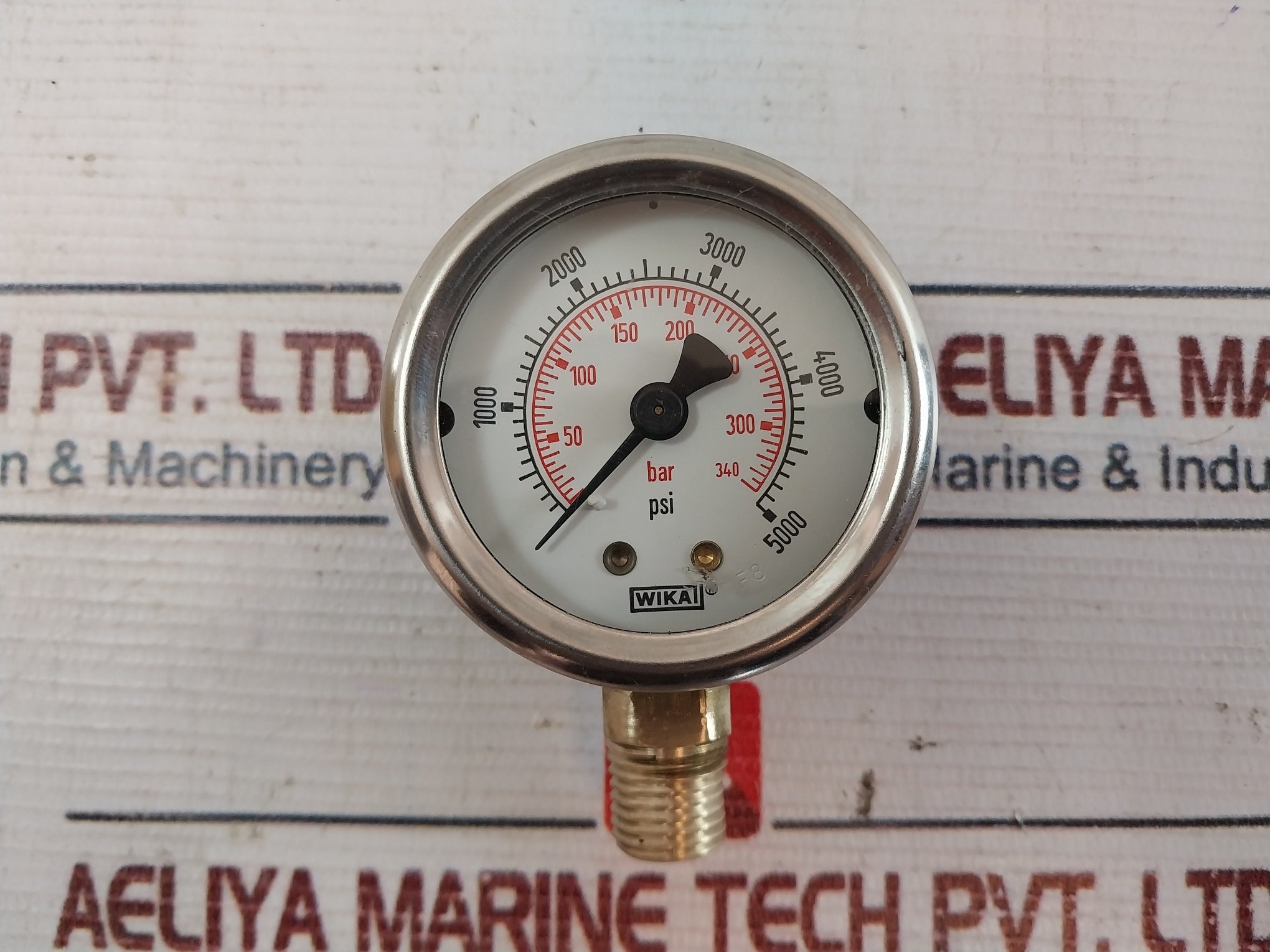 Wika 212.53 2” Pressure Gauge 0-5000 Psi 80502055