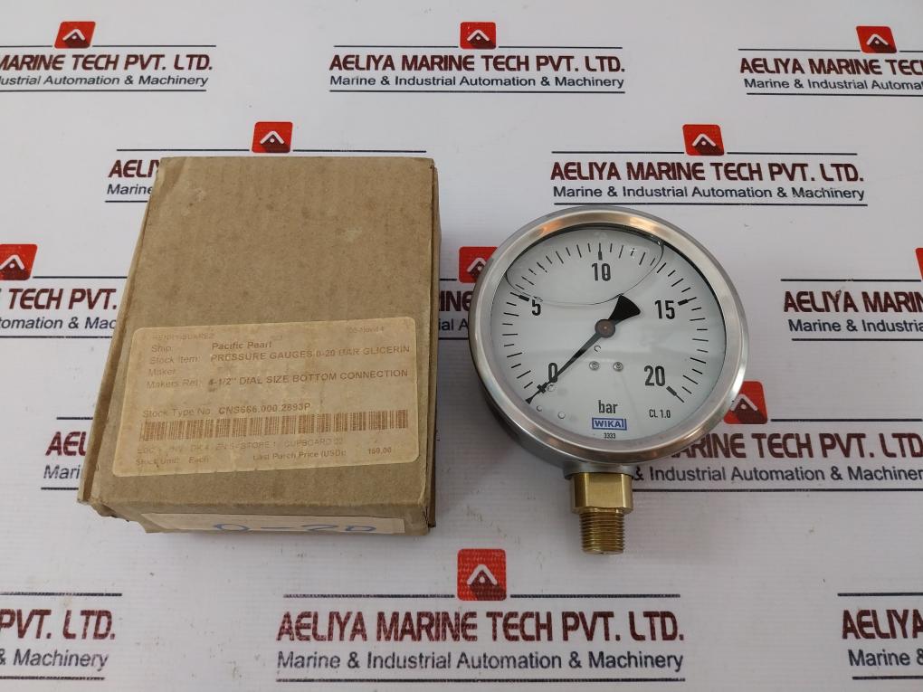 Wika 213.53.100 Digital Pressure Gauge 0-20 Bar