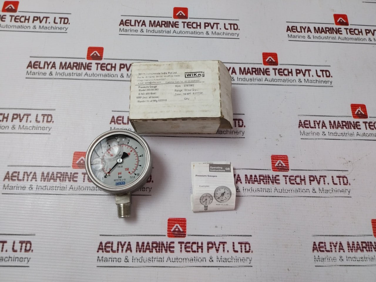 Wika 233.50.063 Pressure Gauge 0-150 Psi