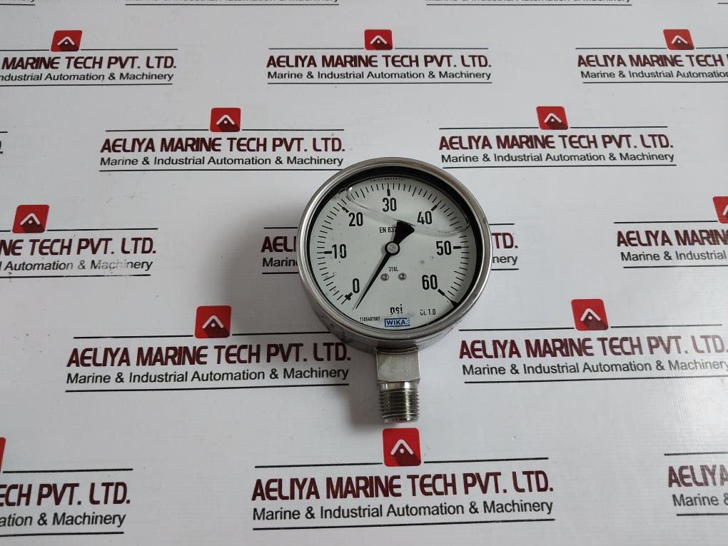Wika 233.50.100 Bourdon Tube Pressure Gauge 0 To 60 Psi 1105467687