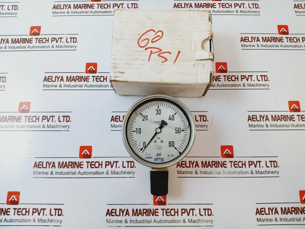 Wika 233.50.100 Pressure Gauge 0-60 Psi 1/2 Npt