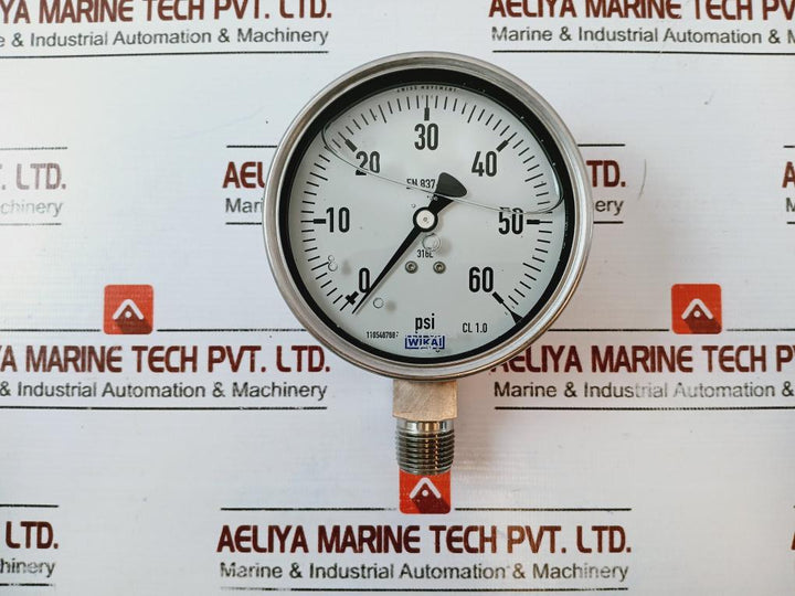 Wika 233.50.100 Pressure Gauge 0-60 Psi 1/2 Npt