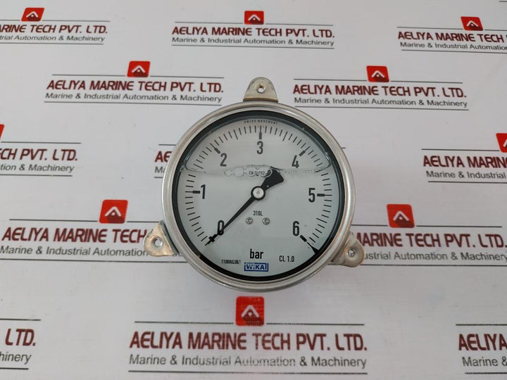 Wika 233.50.100 Pressure Gauge 0-6 Bar Liquid Filled 100mm 316l