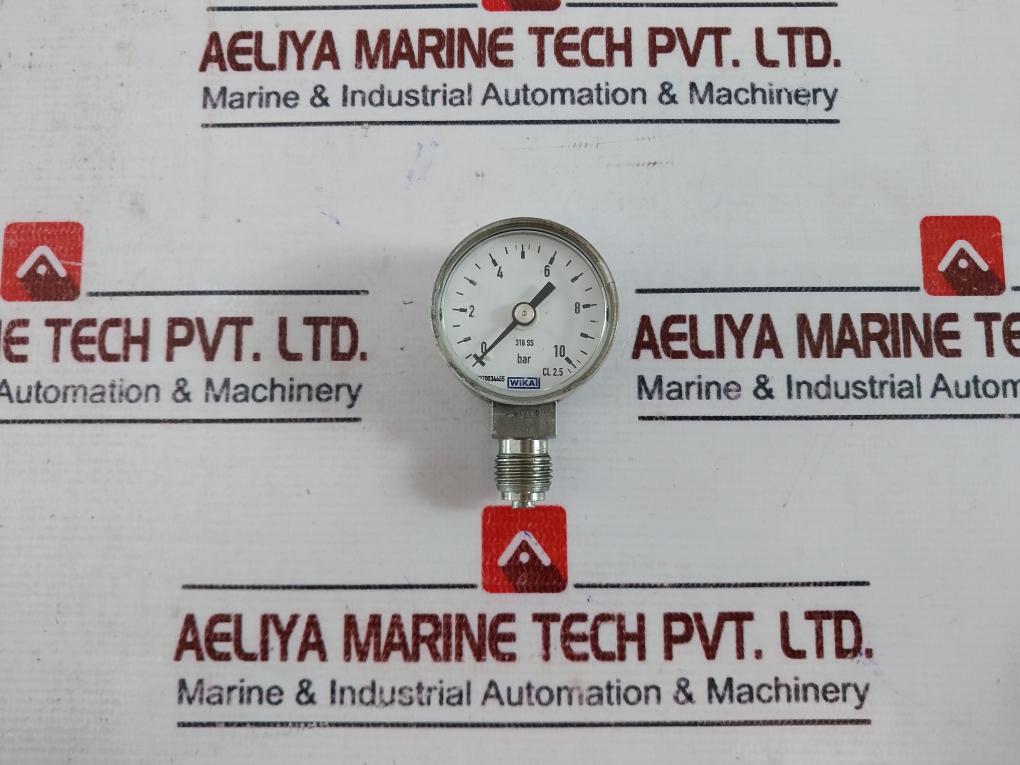 Wika 316 Ss Pressure Gauge 0-10 Bar 8970034465