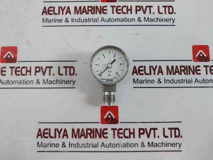 Wika 316 Ss Pressure Gauge 0-10 Bar 8970034465