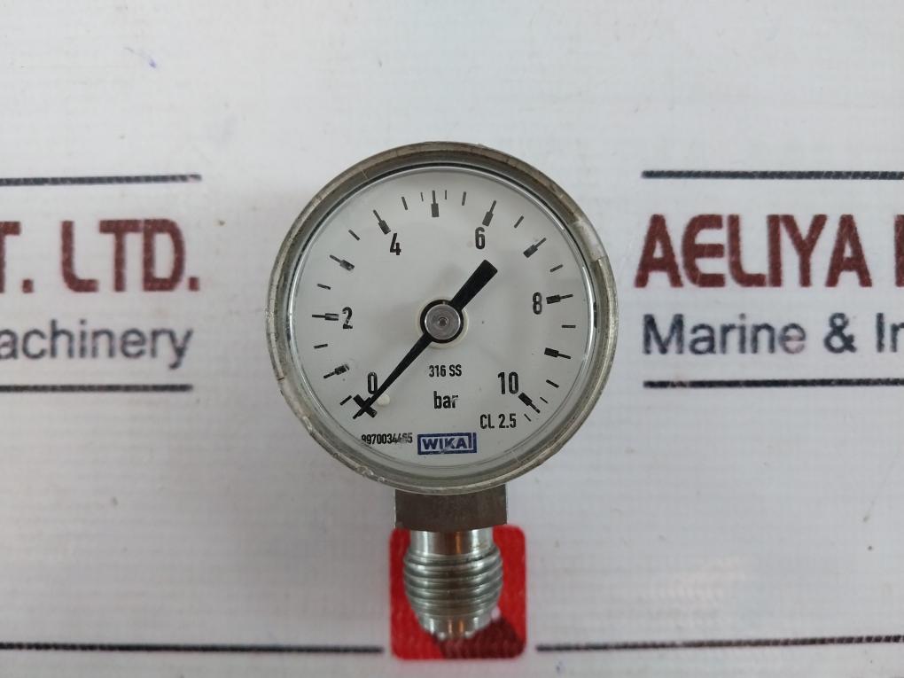 Wika 316 Ss Pressure Gauge 0-10 Bar 8970034465