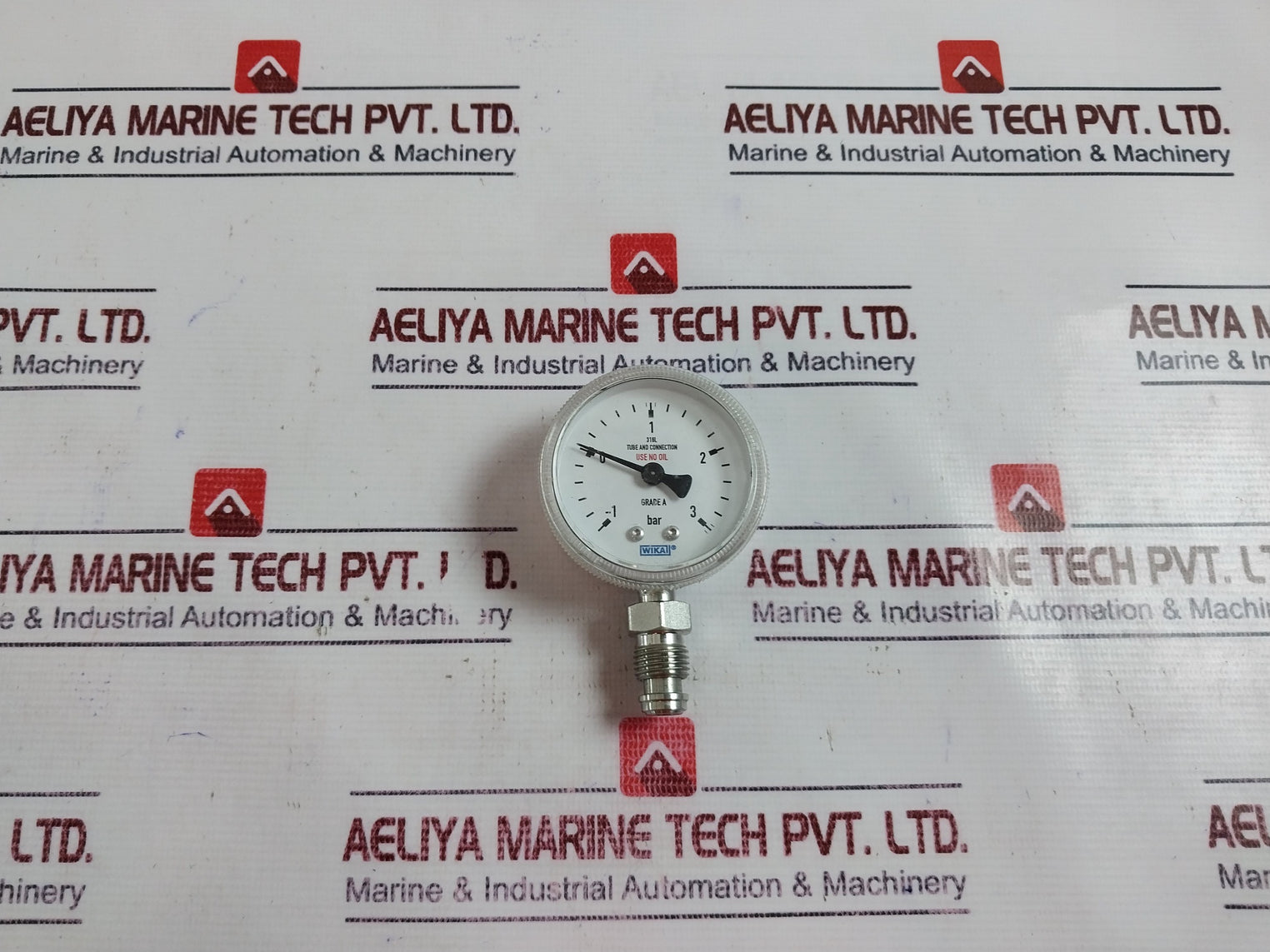 Wika 316l Pressure Gauge -1 To 3 Bar Grade A