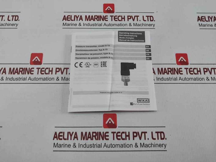 Wika 4-20 Ma/0-10 Bar Pressure Transmitter A-10