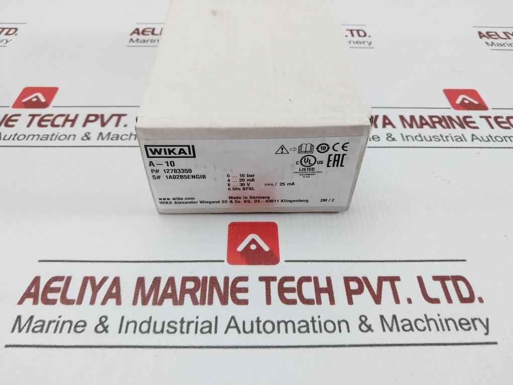Wika 4-20 Ma/0-10 Bar Pressure Transmitter A-10