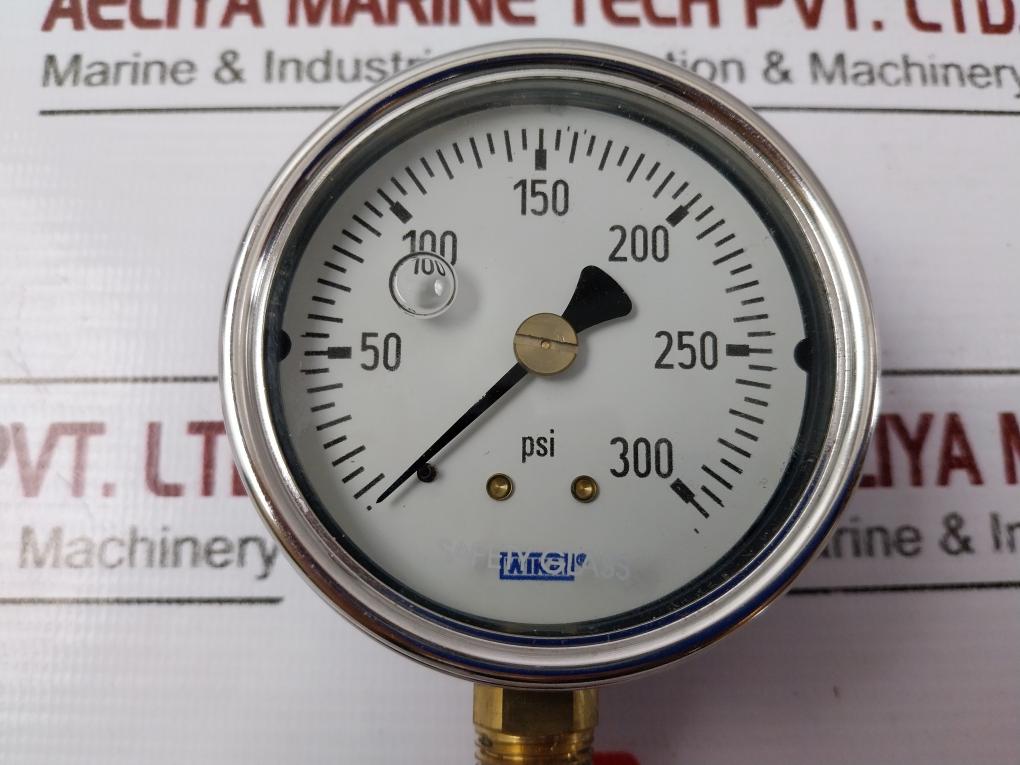 Wika 4227594 Hydraulic Pressure Gauge 0-300 Psi 2-1/2” Face