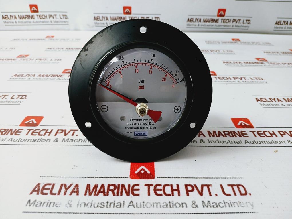 Wika 700.01.080 Differential Pressure Gauge 0-23 Psi, 0-1.6 Bar, 80mm