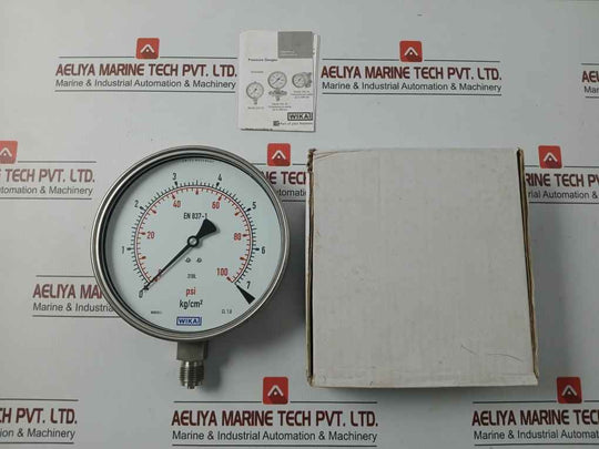 Wika 7 Kg/Cm2 & Psi 230.20.160 Pressure Gauge 0-100 Psi