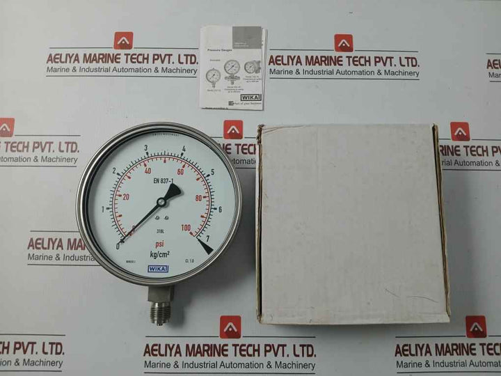 Wika 7 Kg/Cm2 & Psi 230.20.160 Pressure Gauge 0-100 Psi