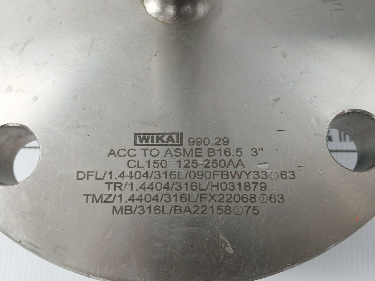 Wika 990.29 Diaphragm Seal With Flange Connection 316L Ss, Cl150 125-250Aa