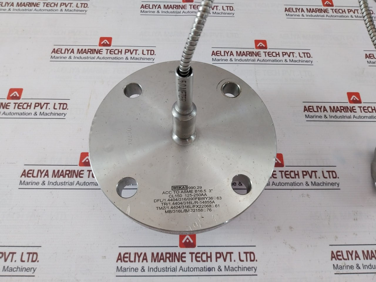 Wika 990.29 Diaphragm Seal With Flange Connection Cl150 125-250Aa, 316L Ss