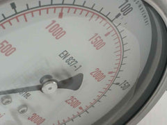 Wika Bourdon Tube Pressure Gauge 0 To 3000 Psi 1/2" Bsp Bottom 232.50.100