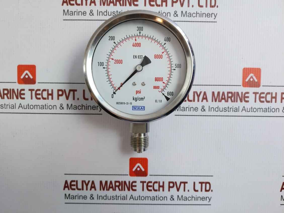 Wika Bourdon Tube Pressure Gauge 600 Kg/Cm2 & Psi 232.53.100