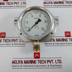 Wika En 837-1 Air Pressure Gauge 0-10 Bar Cl 1.6