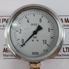 Wika En 837-1 Air Pressure Gauge 0-10 Bar Cl 1.6