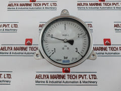 Wika En 837-1 Compound Pressure Gauge 316L Stainless Steel 100 Mm -1 To 3 Bar