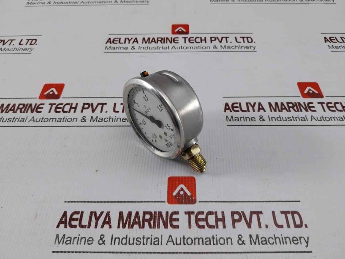 Wika En 837-1 Pressure Gauge -1.0 To 1.5 Bar Cl 1.6