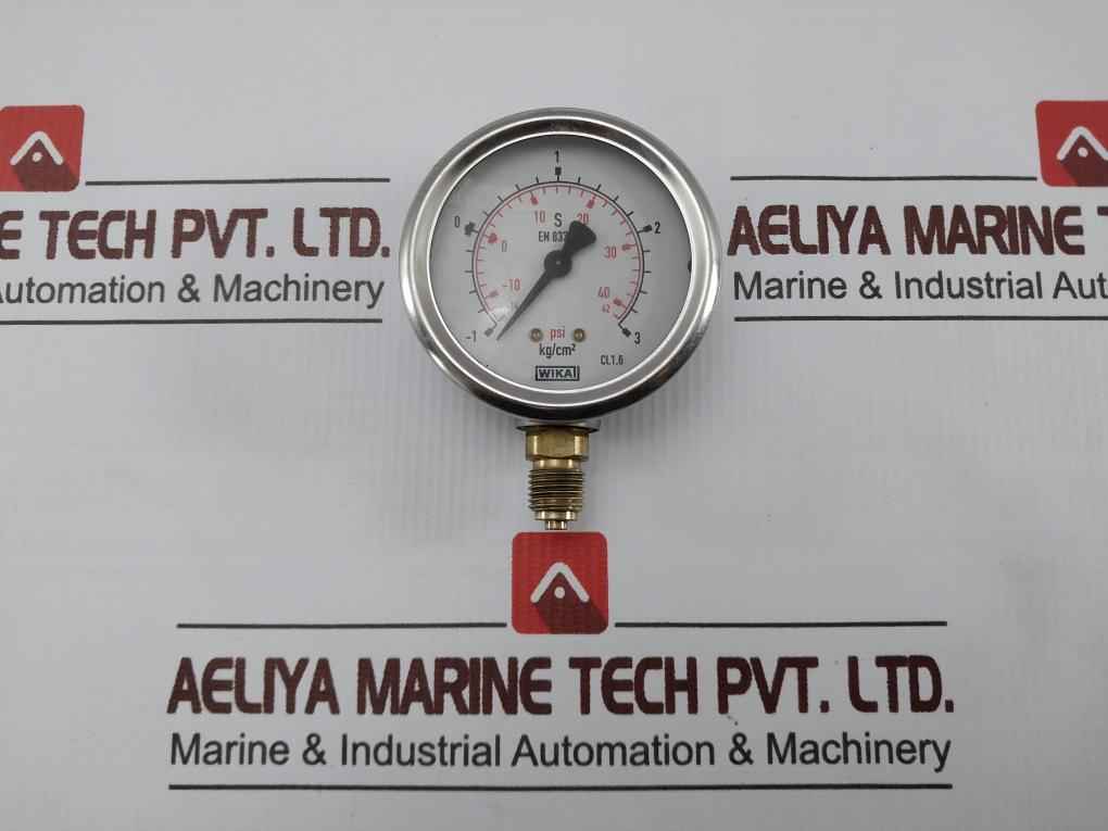 Wika En 837-1 Pressure Gauge -14 To 42 Psi