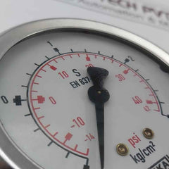 Wika En 837-1 Pressure Gauge -14 To 42 Psi