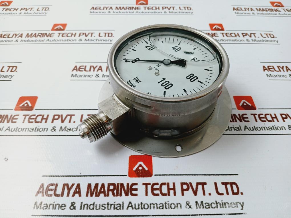 Wika En 837-1 Pressure Gauge 0-100 Bar , Kl. 1.0