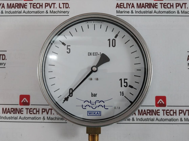 Wika En 837-1 Pressure Gauge 0-16 Bar 3/8 Inch Rg
