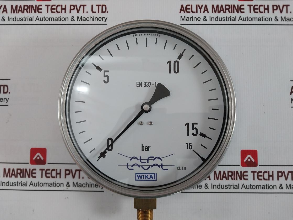 Wika En 837-1 Pressure Gauge 0-16 Bar 3/8 Inch Rg
