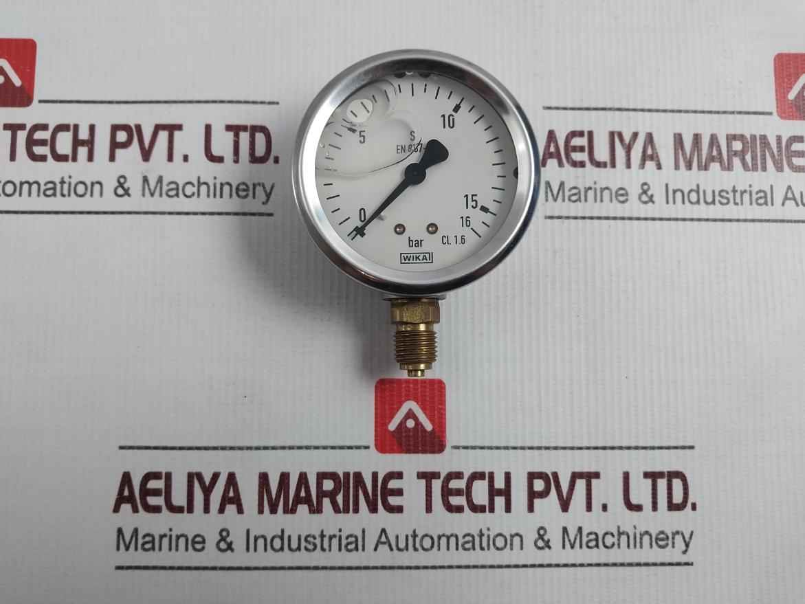 Wika En 837-1 Pressure Gauge 0-16 Bar Cl. 1.6