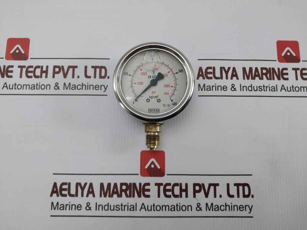 Wika En 837-1 Pressure Gauge 0-5600 Psi 0-400 Kg/Cm2