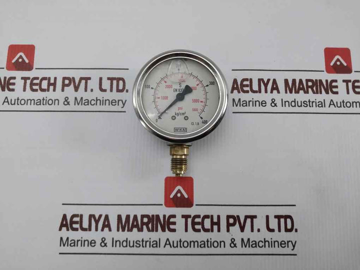 Wika En 837-1 Pressure Gauge 0-5600 Psi 0-400 Kg/Cm2