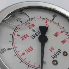 Wika En 837-1 Pressure Gauge 0-5600 Psi 0-400 Kg/Cm2