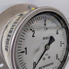 Wika En 837-1 Pressure Gauge 0-6 Bar 316l 100mm 1/2"Bsp