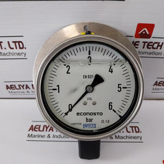 Wika En 837-1 Pressure Gauge 0-6 Bar 316l 100mm 1/2"Bsp