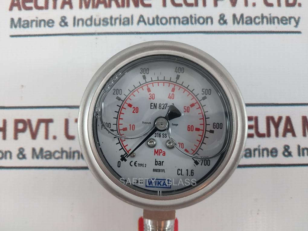 Wika En 837-1 Pressure Gauge 0-700 Bar/0-70 Mpa