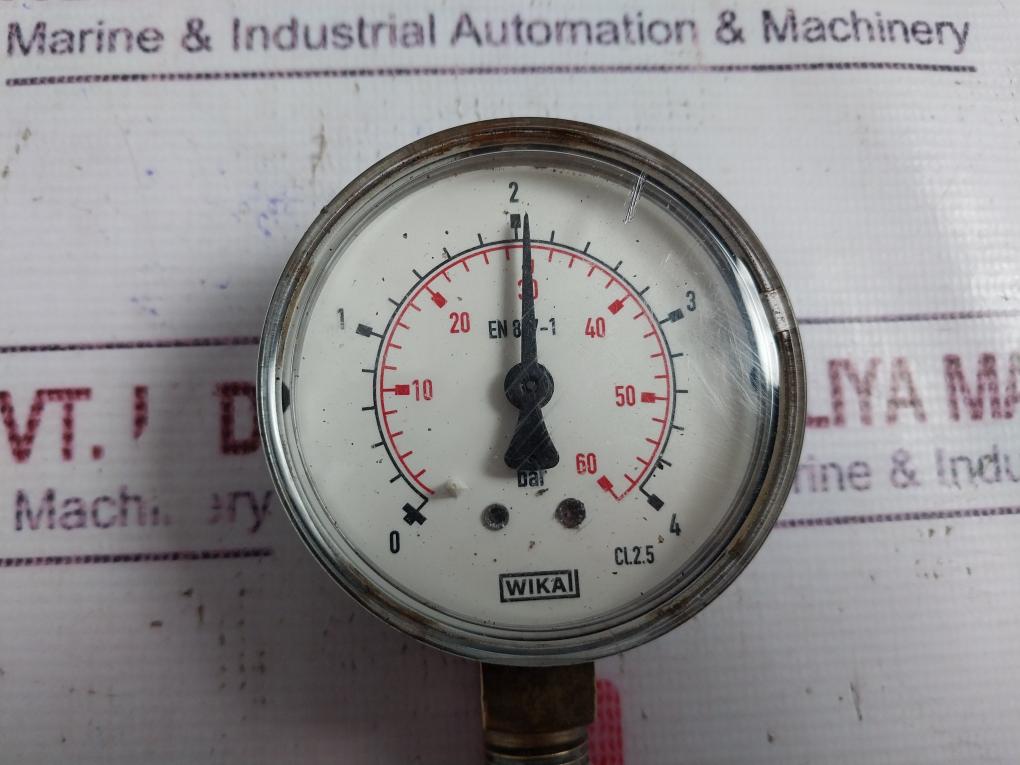 Wika En 837-1 Pressure Gauge 0 To 4 Bar/0 To 60 Psi