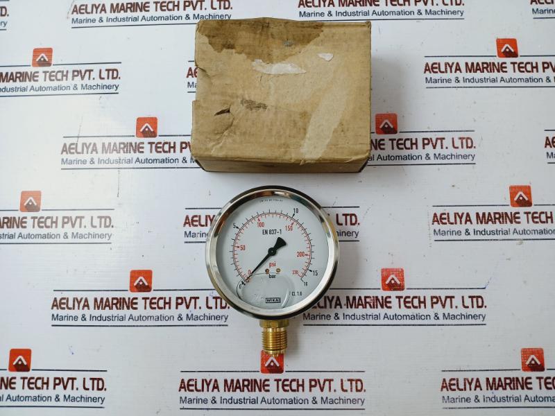 Wika En 837-1 Pressure Gauge 113.53.100 0-230 Psi 0-16 Bar Cl. 1.6