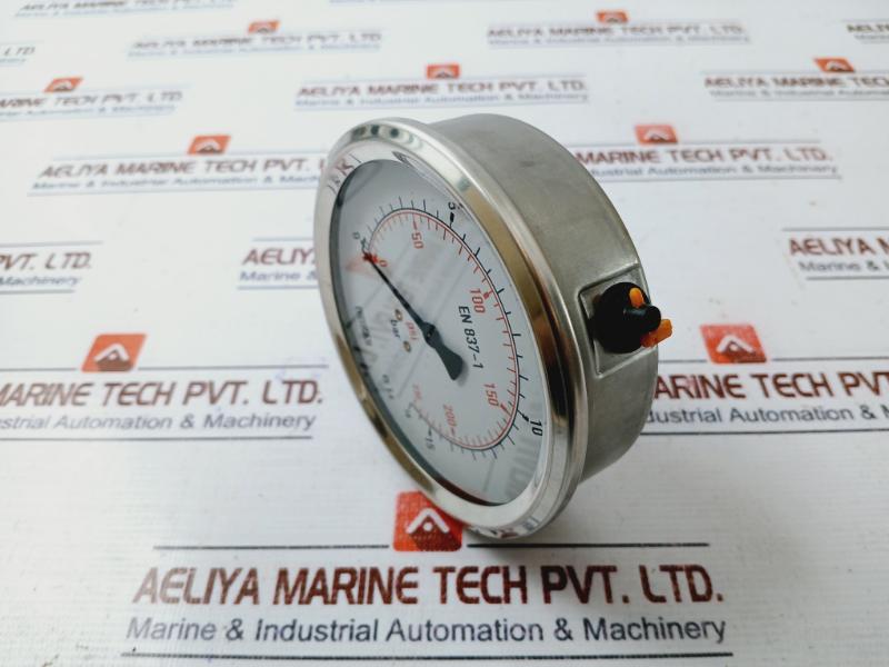 Wika En 837-1 Pressure Gauge 113.53.100 0-230 Psi 0-16 Bar Cl. 1.6