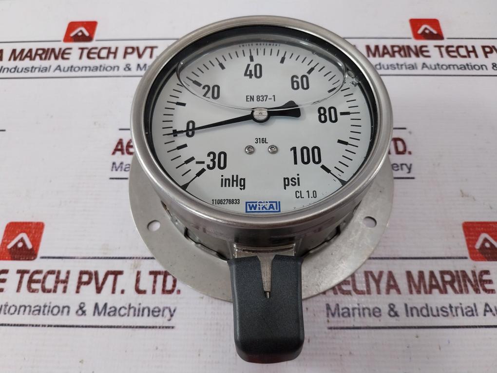 Wika En 837-1 Pressure Gauge 160 Psi Mounted Diaphragm Seal