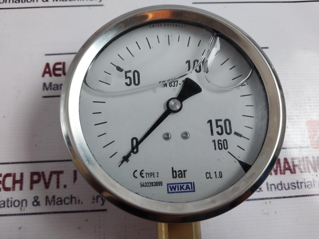 Wika En 837-1 Pressure Gauge 5432263899 0-160 Bar