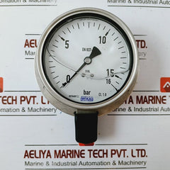 Wika En 837-1 Pressure Gauge 8970480033 0-16 Bar