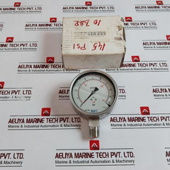 Wika En 837-1 Pressure Gauge, 0-145 Psi, 0-10 Bar, Glycerin-filled