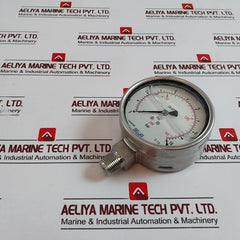 Wika En 837-1 Pressure Gauge, 0-145 Psi, 0-10 Bar, Glycerin-filled
