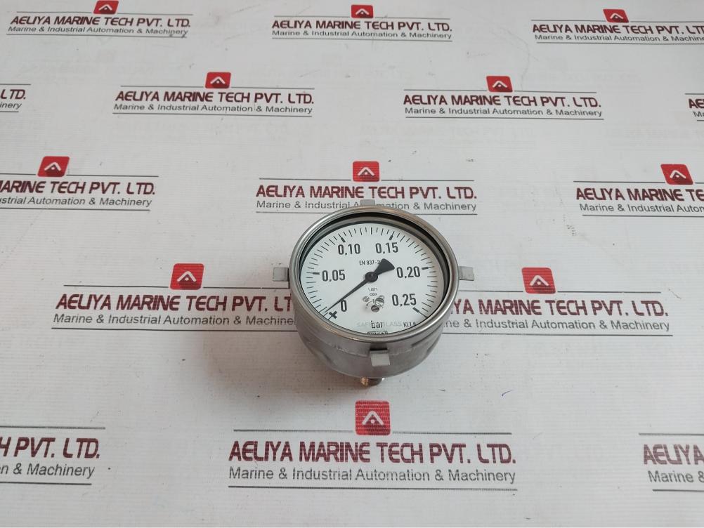 Wika En 837-3 Pressure Gauge 0–0.25 Bar Kl.1.6 1.4571 Stainless Steel