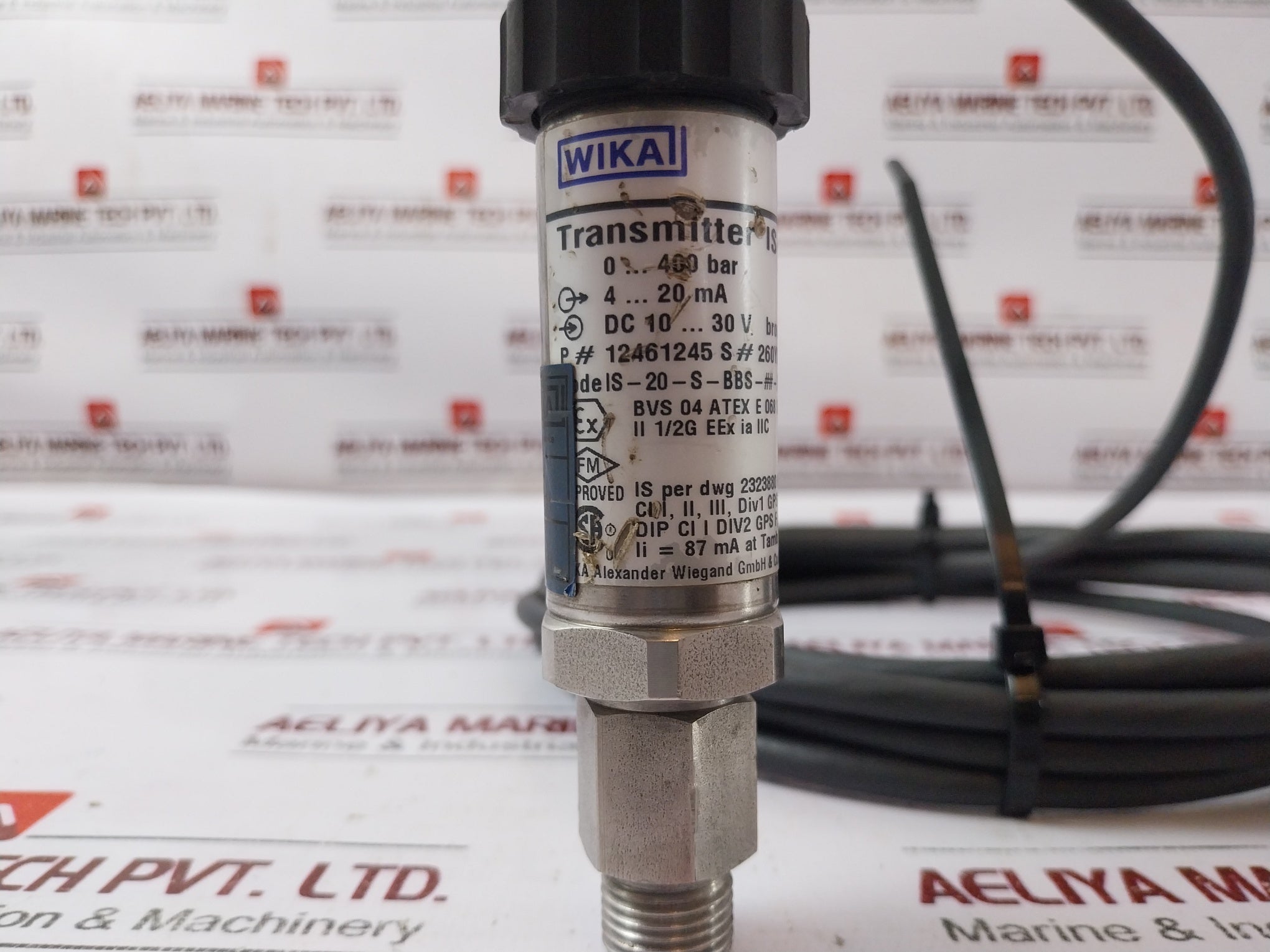 Wika Is-20-s Pressure Transmitter 0-400 Bar 4-20ma Dc 10-30v Atex Ip67